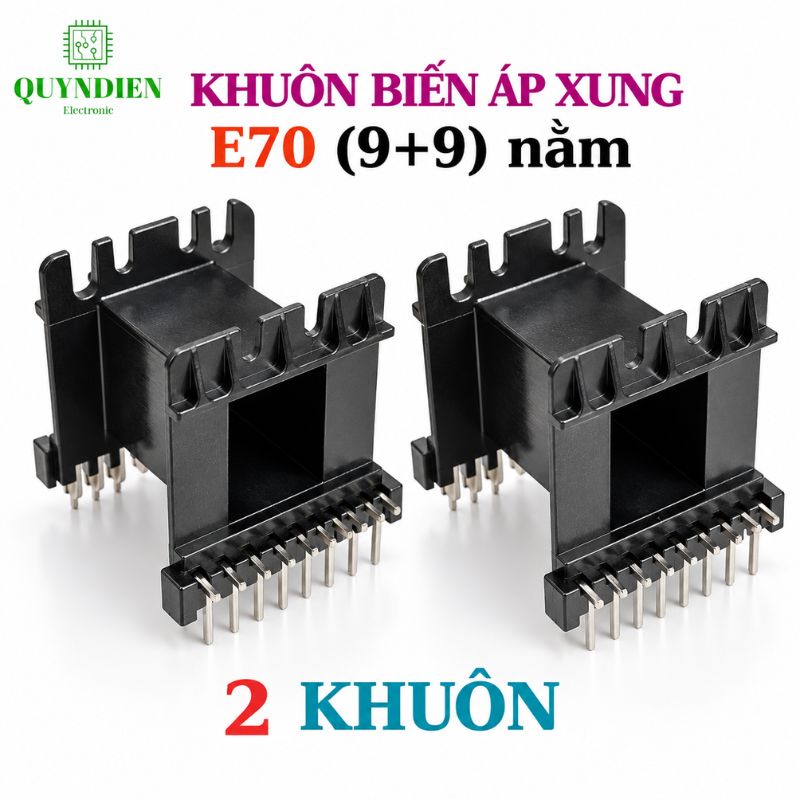 Khuôn Biến Áp Xung EE70 Nằm (9+9 Chân)