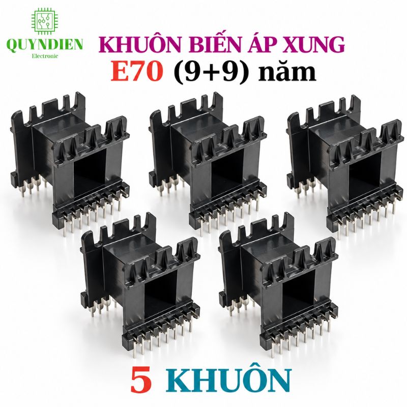 Khuôn Biến Áp Xung EE70 Nằm (9+9 Chân)