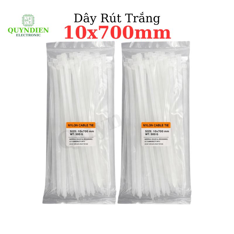 Dây Rút Nhựa Nhiều Kích Cỡ Màu Trắng Đen - Giá Bán 1Kg