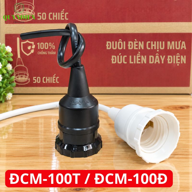 Đuôi Đèn Chịu Mưa Đúc Liền Dây Ren Nhựa ĐCM-100 SOPOKA