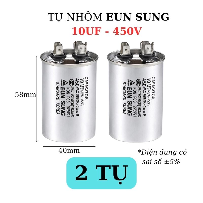 Tụ Nhôm Kapa EUN SUNG 10uF 450V