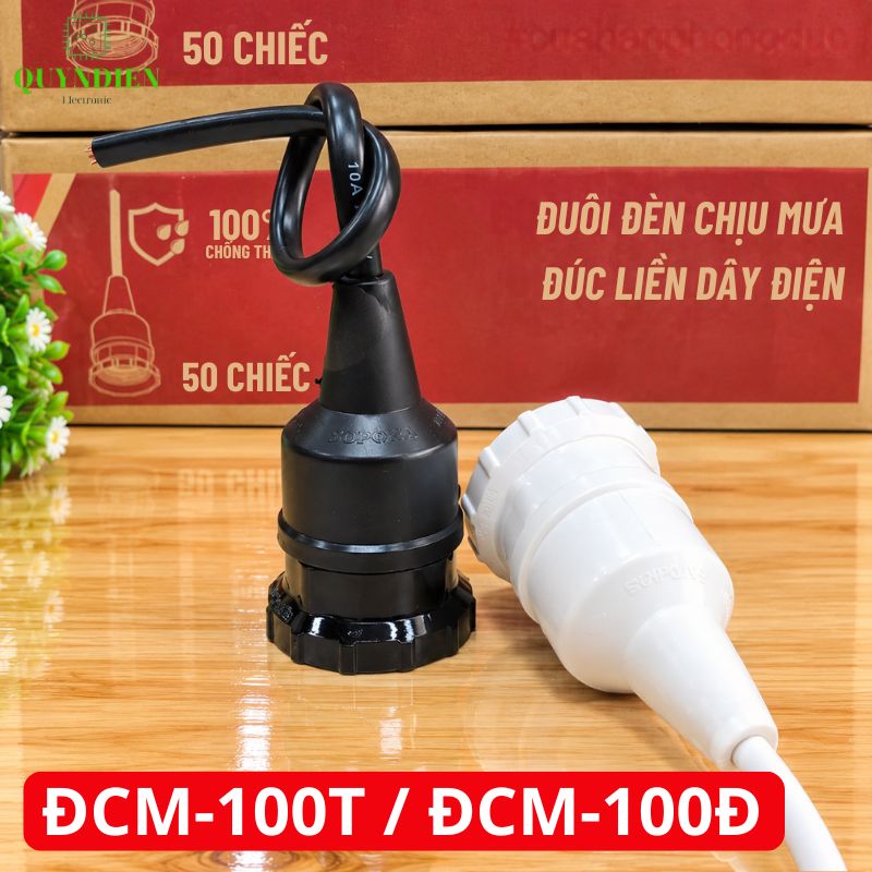 Đuôi Đèn Chịu Mưa Đúc Liền Dây Ren Nhựa ĐCM-100 SOPOKA
