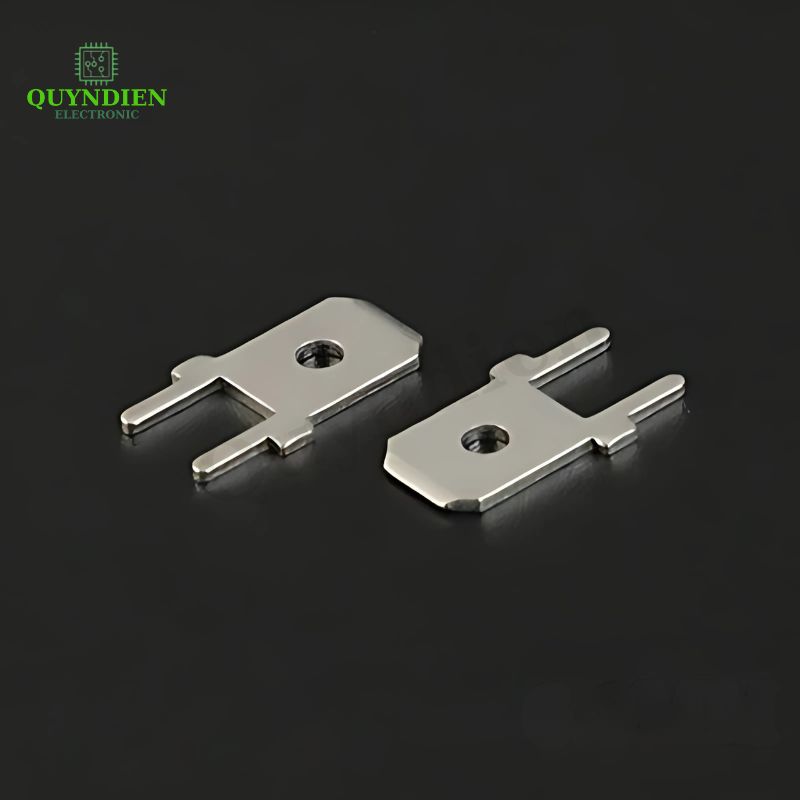 Đầu Nối Phích Cắm Đực Hai Chân 6.3mm - Túi 10 Cái