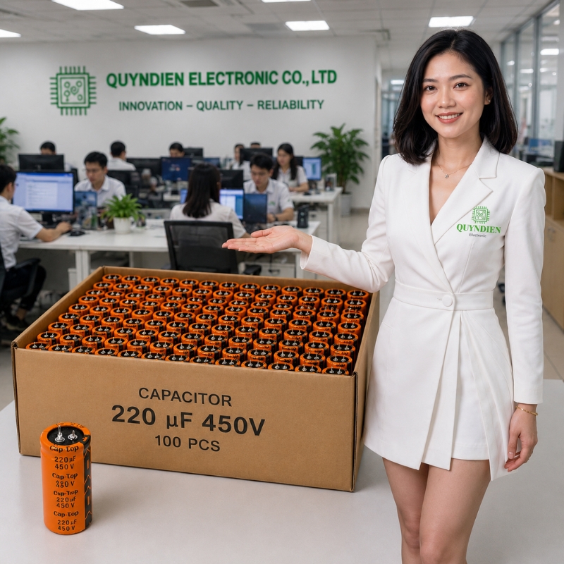 Tụ Lọc Nguồn 220uF 450V DC
