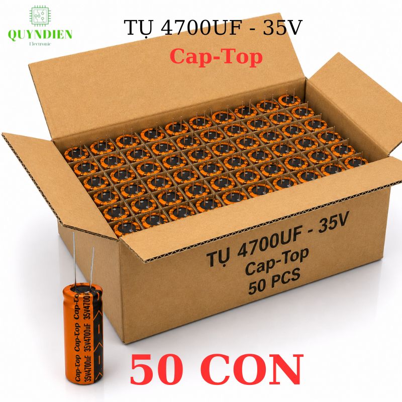 Tụ Lọc Nguồn 4700uf 35V DC tụ hóa Cap-Top mới