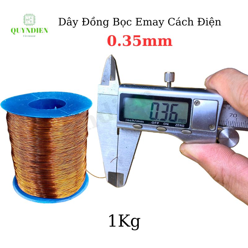 Dây ĐỒNG bọc emay cách điện size 0.35mm - Cuộn 1kg