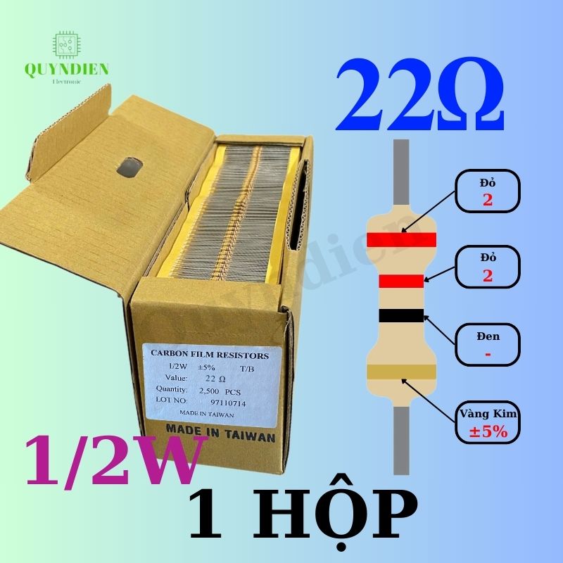 Điện trở Đài Loan 1/2W - 22Ω