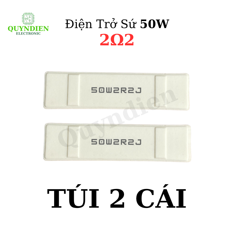 Điện trở sứ 50W2R2 - Túi 2 cái