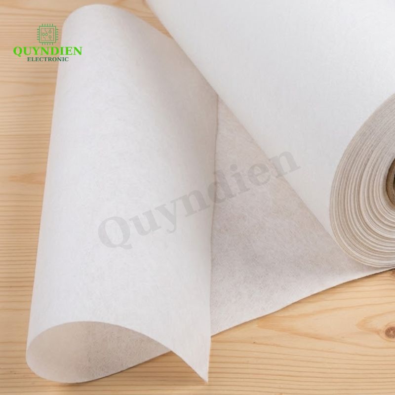 Giấy Phim Cách Điện Trắng 2 Mặt Xù Dày 0.3mm