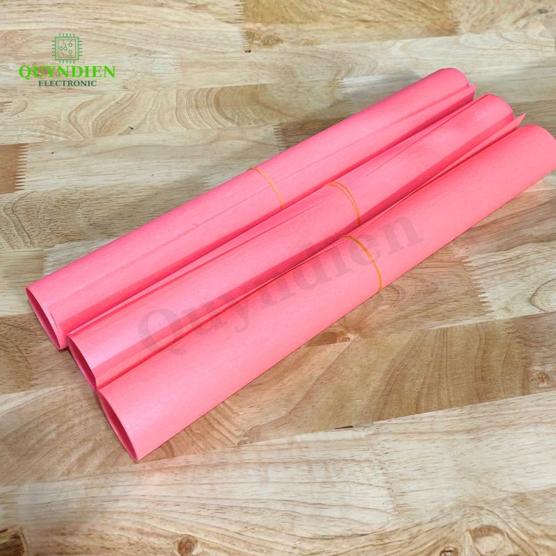 Giấy Cách Điện Hồng Khổ 40x100cm Dày 0.3mm