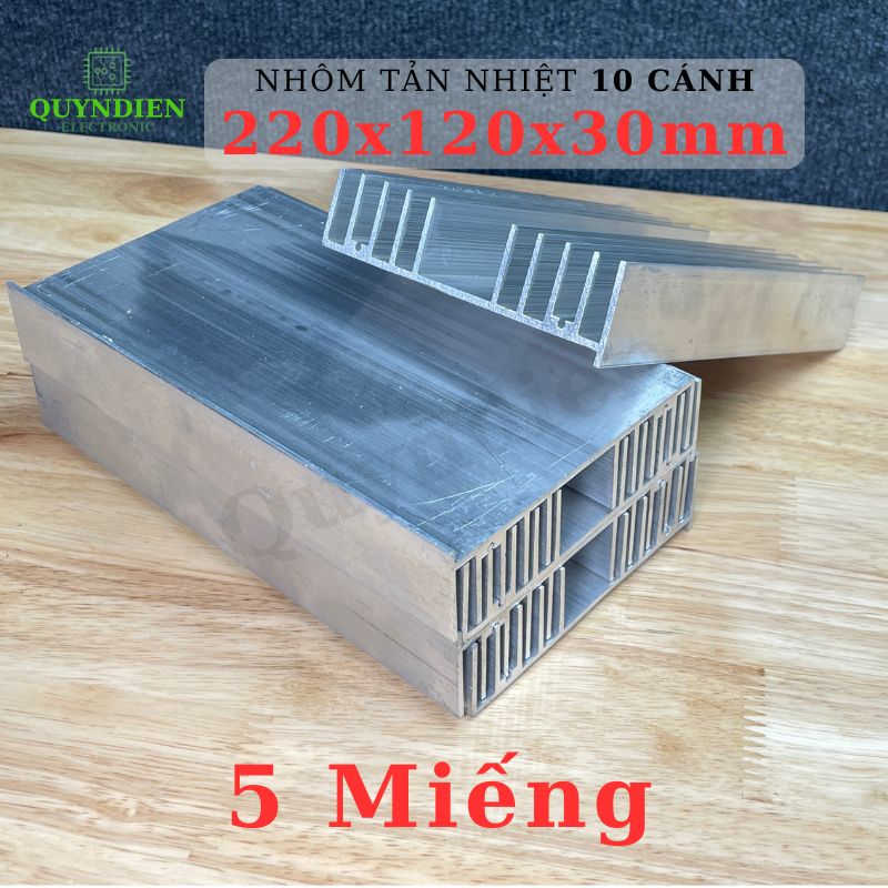 Nhôm Tản Nhiệt 10 Cánh 220x120x30mm Loại Dày