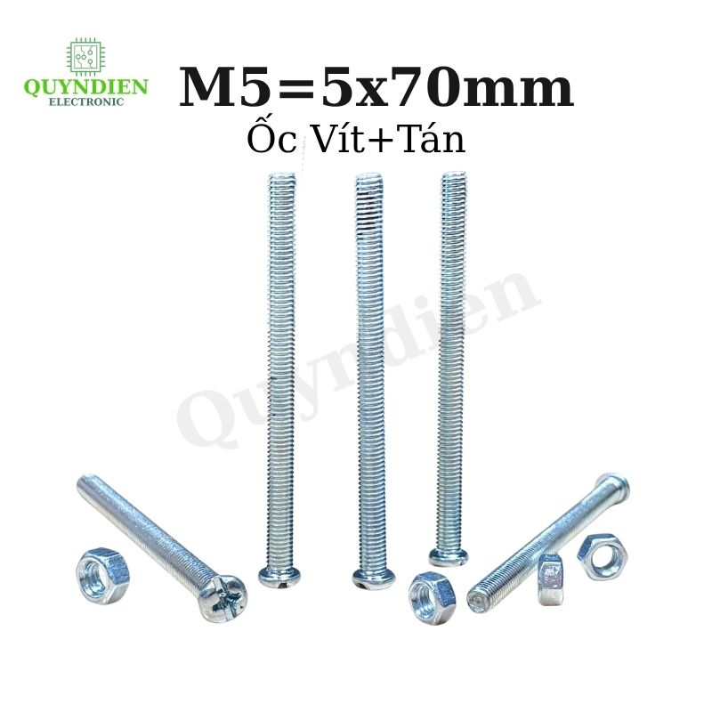 Ốc Vít M5x70mm Có Kèm Tán