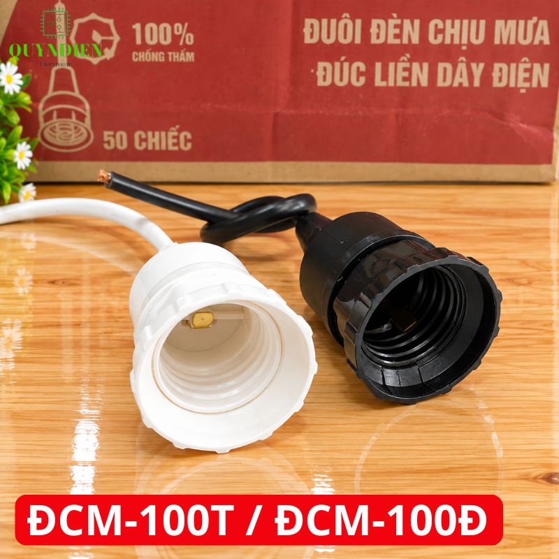 Đuôi Đèn Chịu Mưa Đúc Liền Dây Ren Nhựa ĐCM-100 SOPOKA