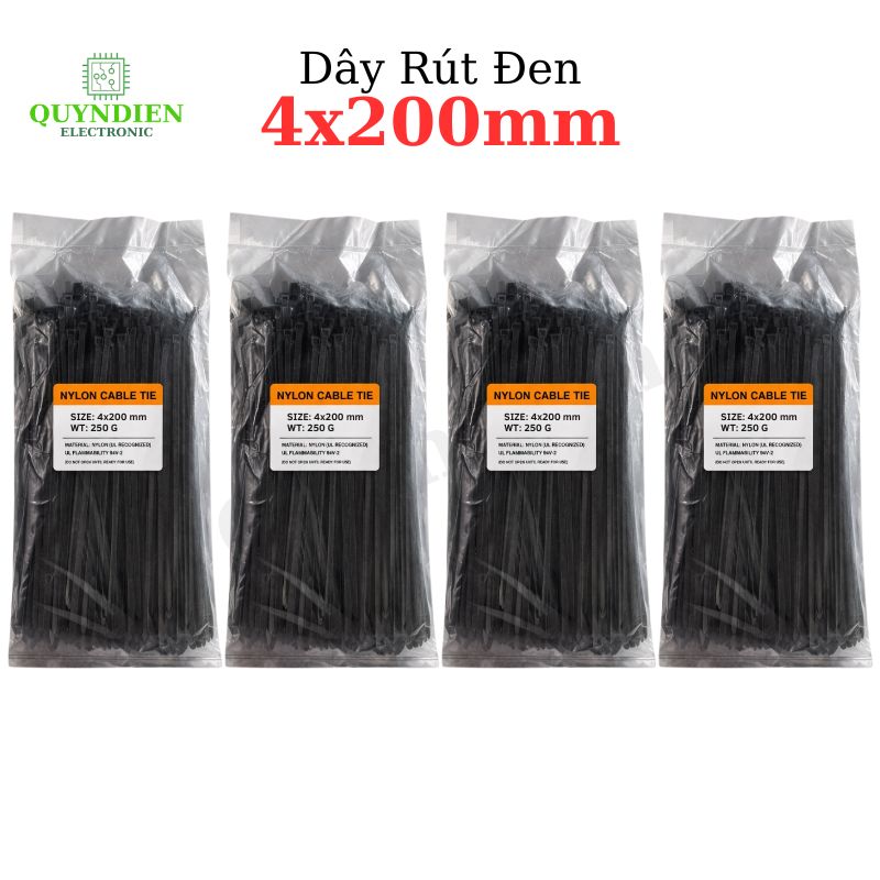 Dây Rút Nhựa Nhiều Kích Cỡ Màu Trắng Đen - Giá Bán 1Kg