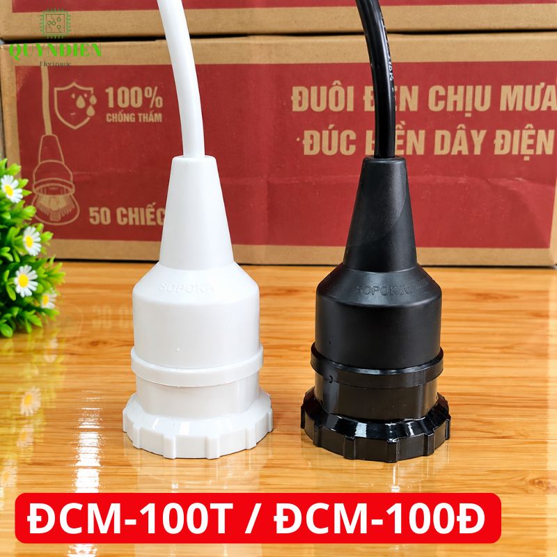 Đuôi Đèn Chịu Mưa Đúc Liền Dây Ren Nhựa ĐCM-100 SOPOKA