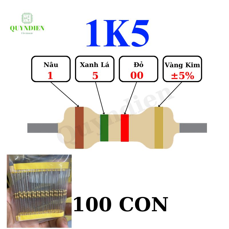 Điện trở Đài Loan 1/4W - 1K5