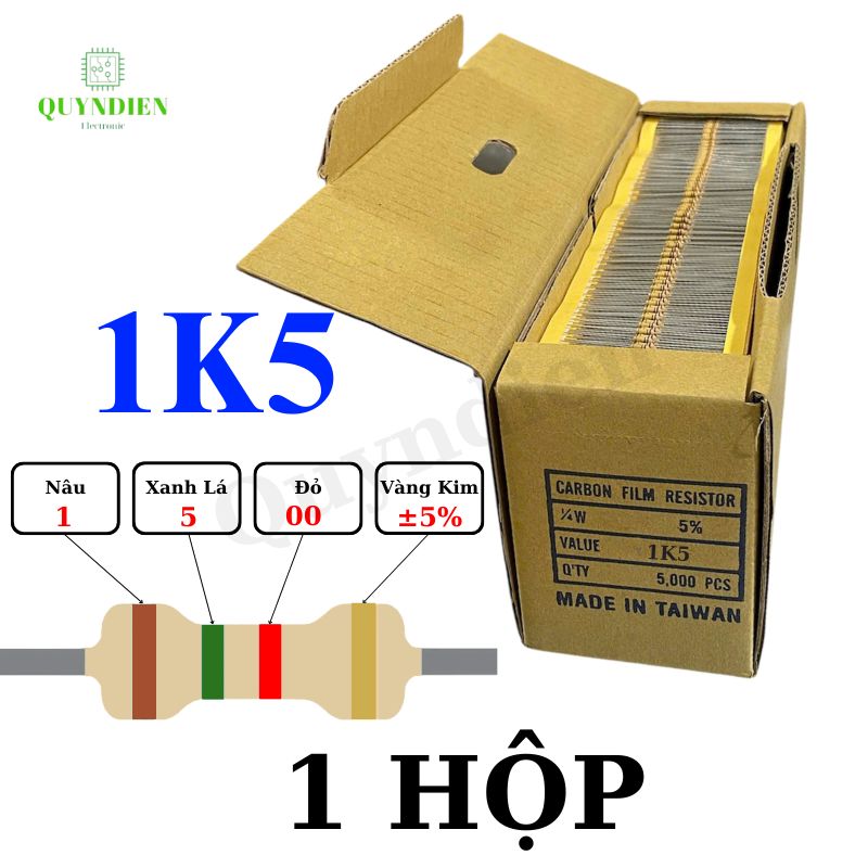 Điện trở Đài Loan 1/4W - 1K5