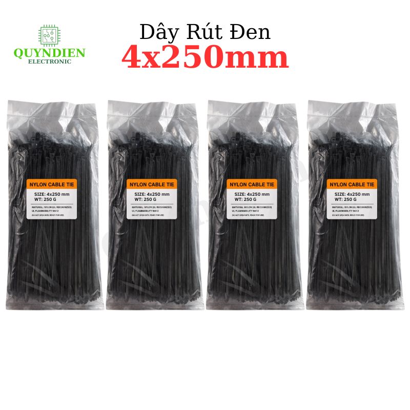 Dây Rút Nhựa Nhiều Kích Cỡ Màu Trắng Đen - Giá Bán 1Kg