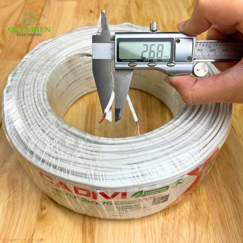 Dây Điện CADIVI Dây Đôi VCmd/LF 2x0.75  – Ruột Đồng Mềm, PVC Chống Cháy