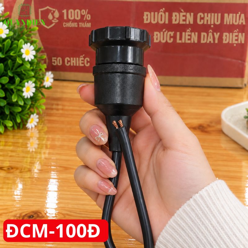 Đuôi Đèn Chịu Mưa Đúc Liền Dây Ren Nhựa ĐCM-100 SOPOKA