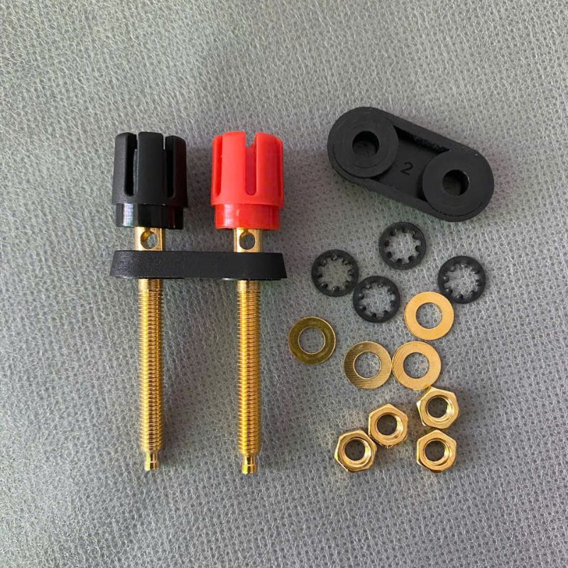 Trạm Loa Ampli Jack Loa Đôi Đỏ Đen M5 Chân Dài