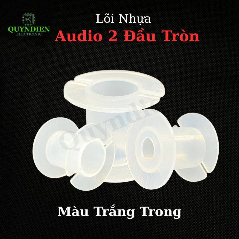 Lõi Nhựa Audio 2 Đầu Tròn Quấn Cuộn Cảm Phân Tần Loa - Màu Trắng Trong