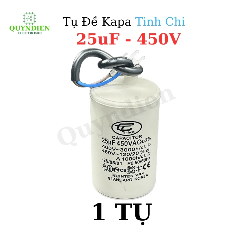Tụ Đề Máy Bơm Nước 25uF 450V Tụ Kapa Tinh Chi