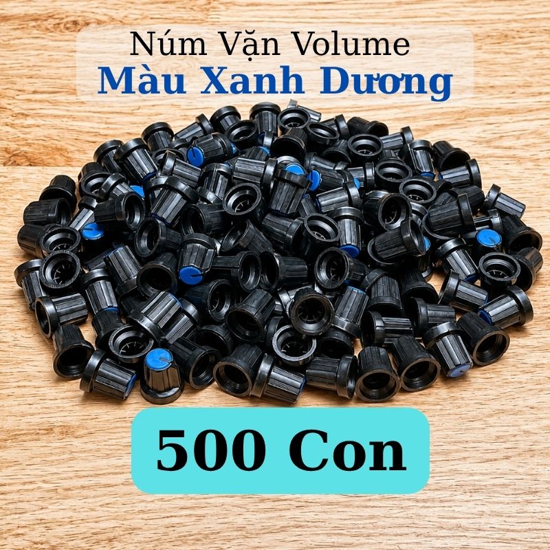 Núm Vặn Volume Nhựa Màu Xanh Trục Hoa Mai