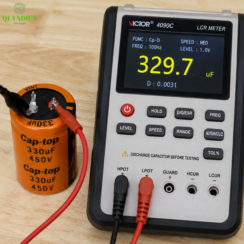 Tụ Hóa Lọc Nguồn 330uf 450VDC CapTop