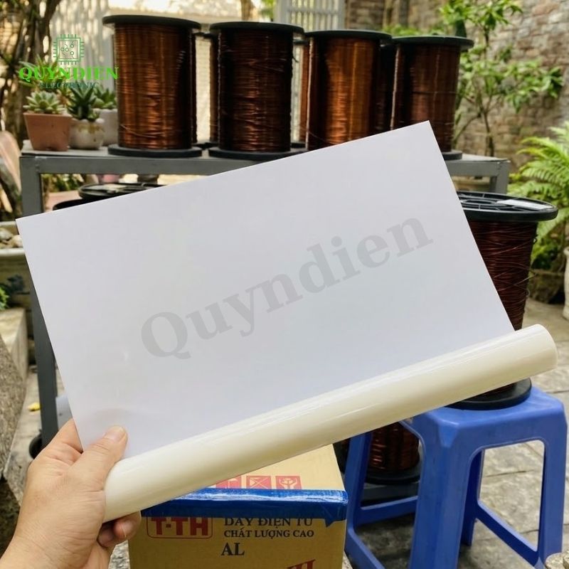 Giấy Phim Sữa Cách Điện 2 Mặt Bóng Dày 0.2mm