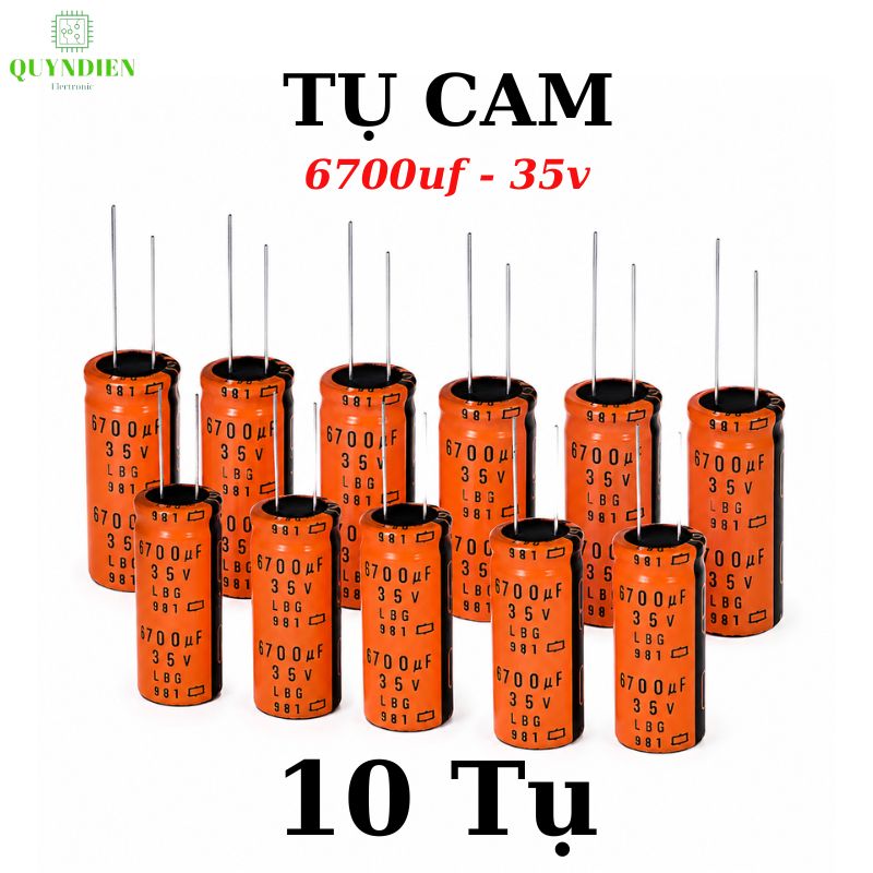 Tụ lộc nguồn LBG 6700uF 35V màu CAM chân mềm (18x40mm)