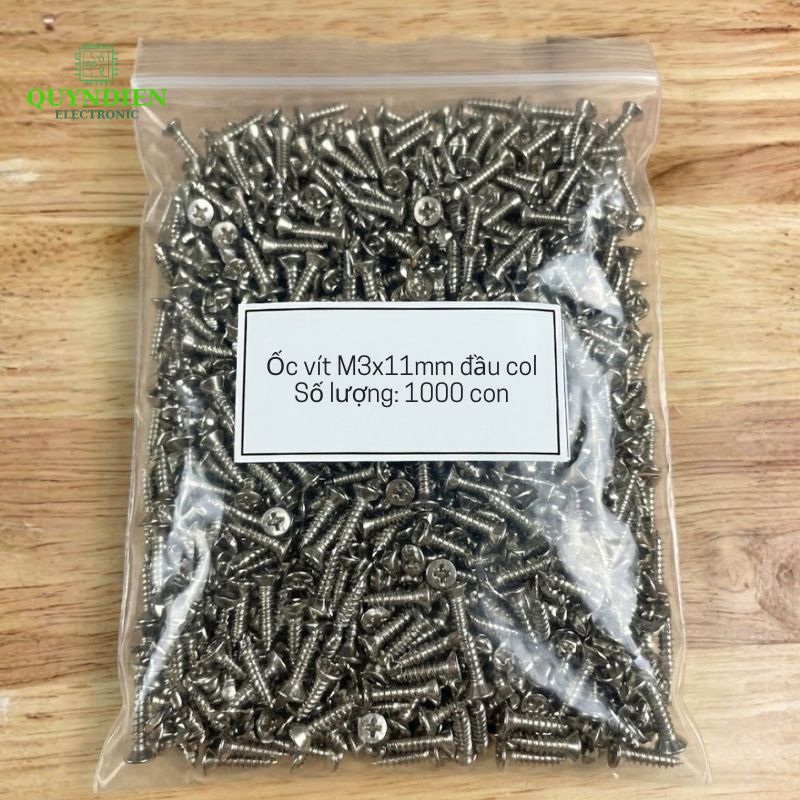 Ốc Vít Thái Ren Xoắn Đầu Col M3x11mm