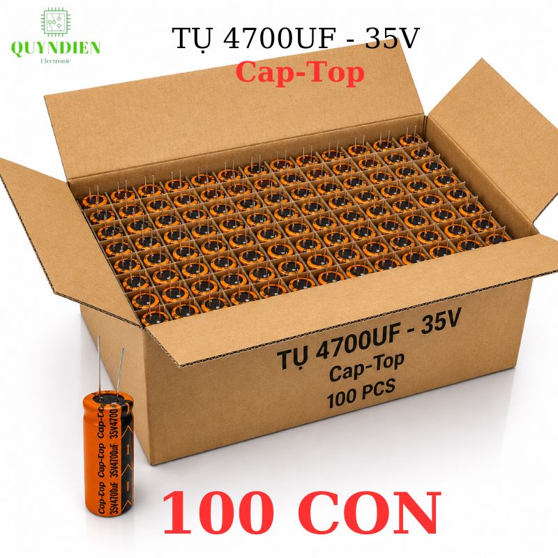 Tụ Lọc Nguồn 4700uf 35V DC tụ hóa Cap-Top mới