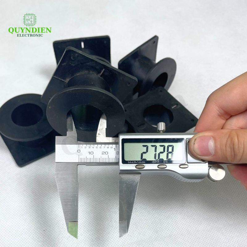 Lõi Nhựa Vuông Tròn 55 Quấn Cuộn Cảm Phân Tần Loa - Màu Đen