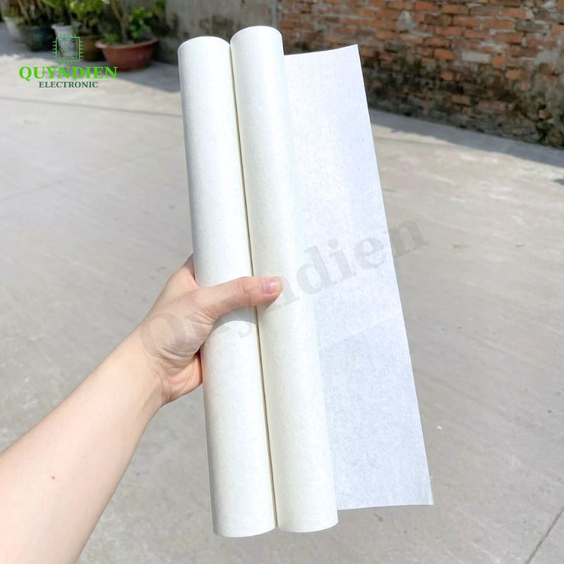 Giấy Phim Cách Điện Trắng 2 Mặt Xù Dày 0.25mm