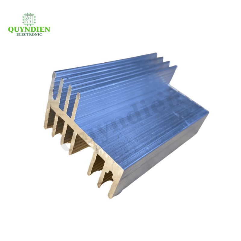 Nhôm tản nhiệt 2 tầng 7 cánh dài 11.5cm nhôm 2 vế 115x44x29mm