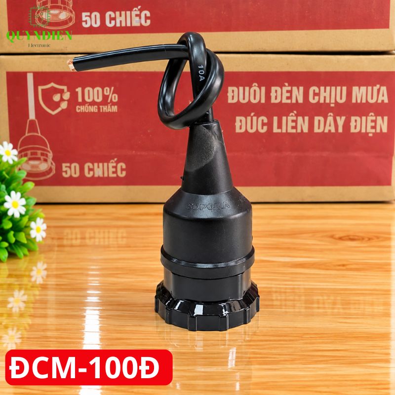 Đuôi Đèn Chịu Mưa Đúc Liền Dây Ren Nhựa ĐCM-100 SOPOKA