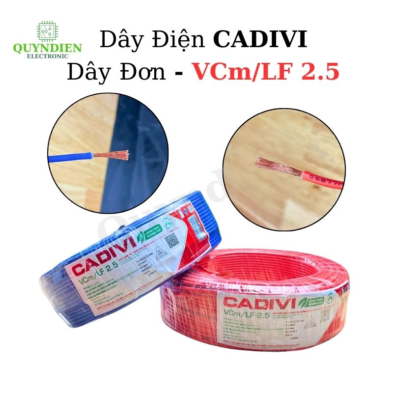 Dây điện đơn mềm Cadivi VCm-2.5 450/750V Truyền Tải Điện Ổn Định