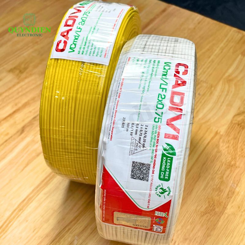 Dây Điện CADIVI Dây Đôi VCmd/LF 2x0.75  – Ruột Đồng Mềm, PVC Chống Cháy