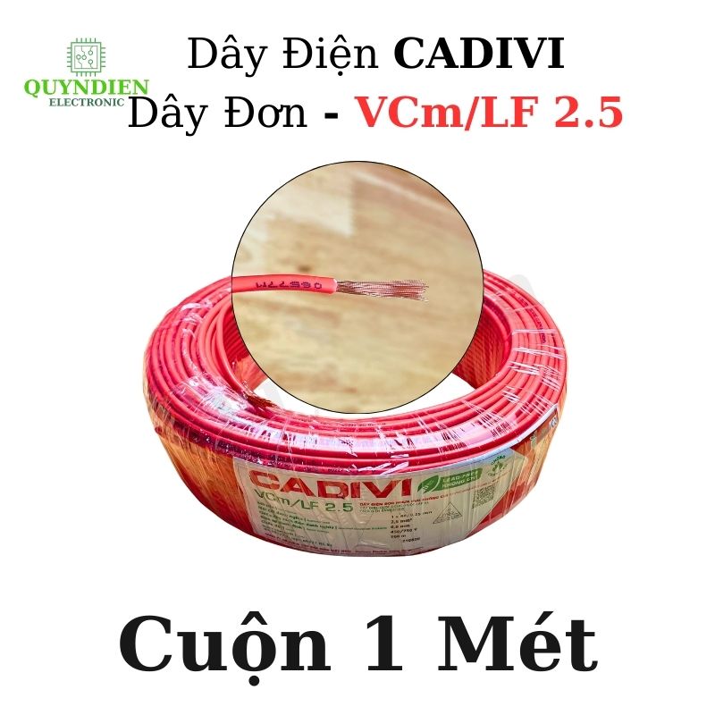Dây điện đơn mềm Cadivi VCm-2.5 450/750V Truyền Tải Điện Ổn Định