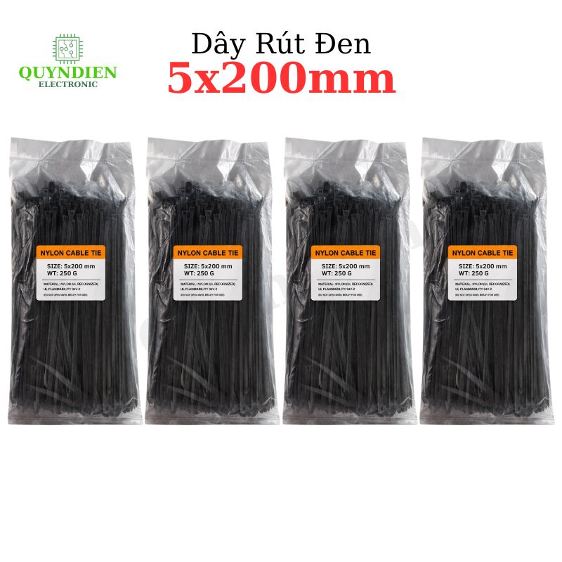Dây Rút Nhựa Nhiều Kích Cỡ Màu Trắng Đen - Giá Bán 1Kg
