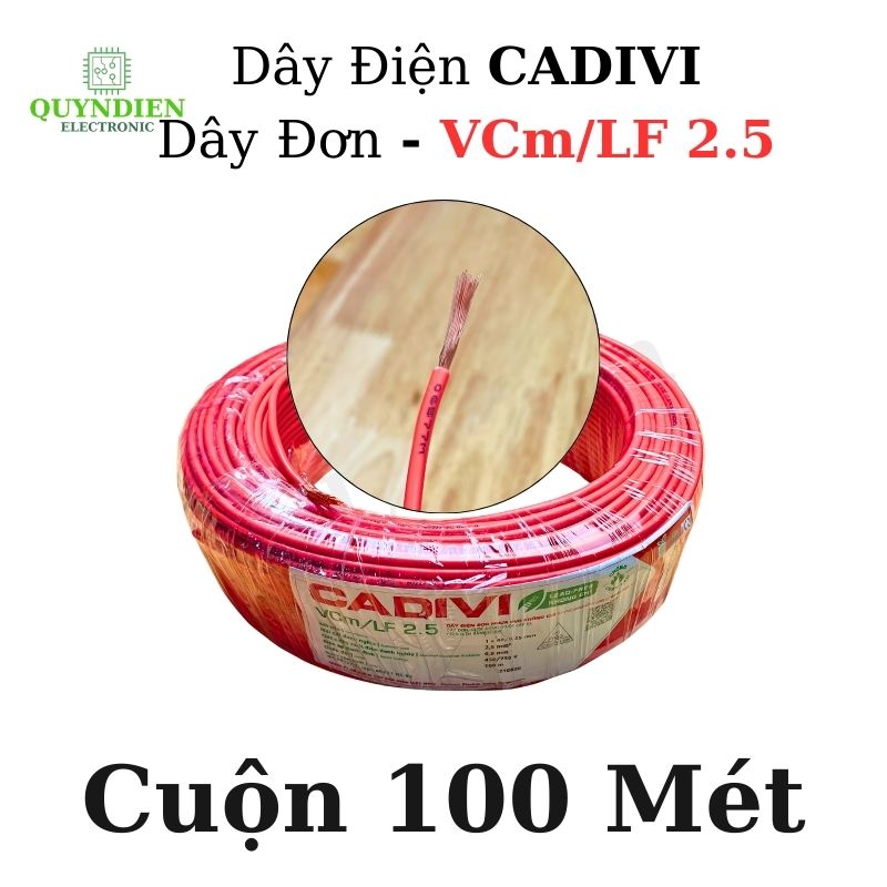 Dây điện đơn mềm Cadivi VCm-2.5 450/750V Truyền Tải Điện Ổn Định