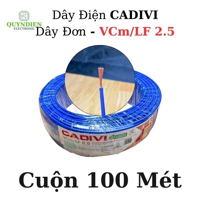 Dây điện đơn mềm Cadivi VCm-2.5 450/750V Truyền Tải Điện Ổn Định