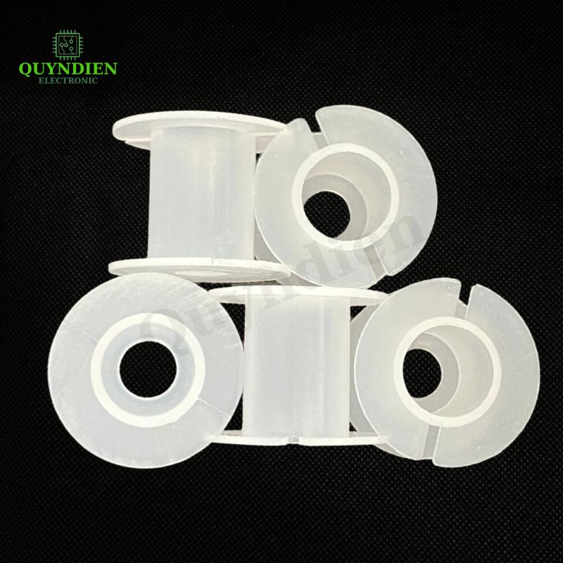 Lõi Nhựa Audio 2 Đầu Tròn Quấn Cuộn Cảm Phân Tần Loa - Màu Trắng Trong