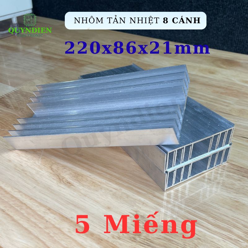 Nhôm Tản Nhiệt 8 Cánh Lớn 220x86x21mm