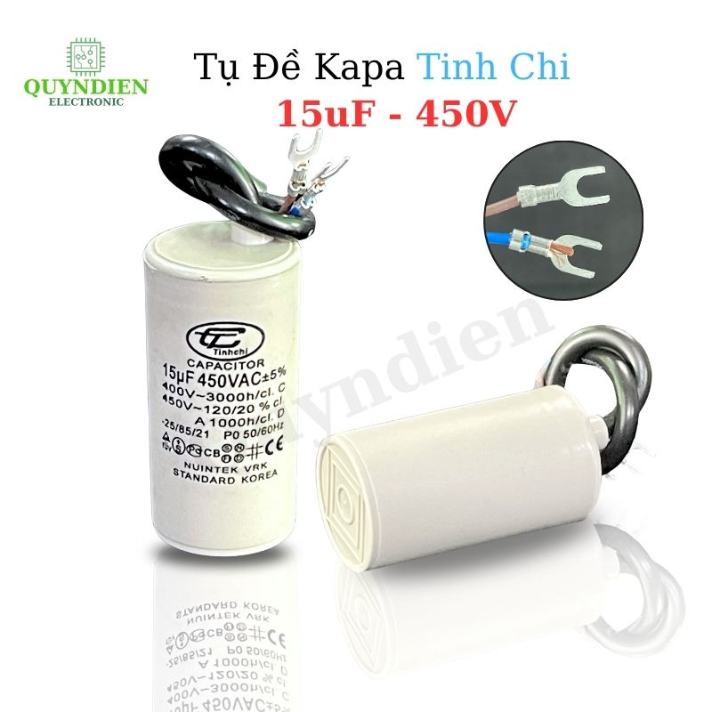 Tụ Đề Máy Bơm Nước 15uF 450V Tụ Kapa Tinh Chi