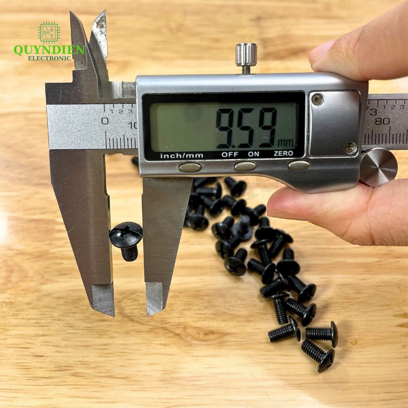 Ốc Vít Đầu Dù Ren Mịn M5=5x10mm Màu Đen
