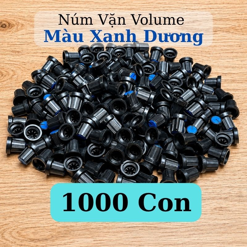 Núm Vặn Volume Nhựa Màu Xanh Trục Hoa Mai