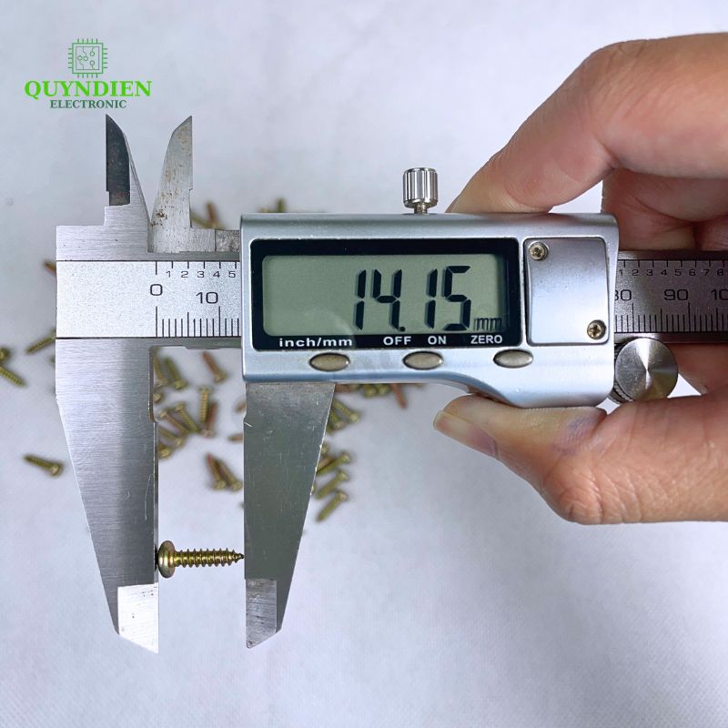 Ốc Vít Nhọn M3x12mm Đầu Tròn Ren Xoắn Mạ Vàng