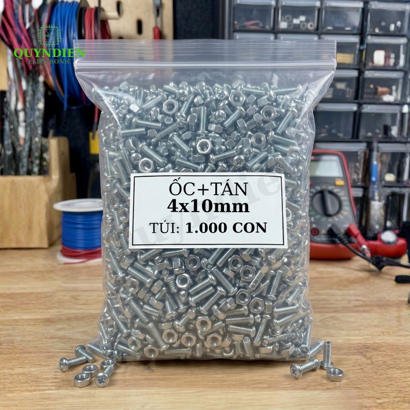 Ốc Vít M4x10mm Có Kèm Tán